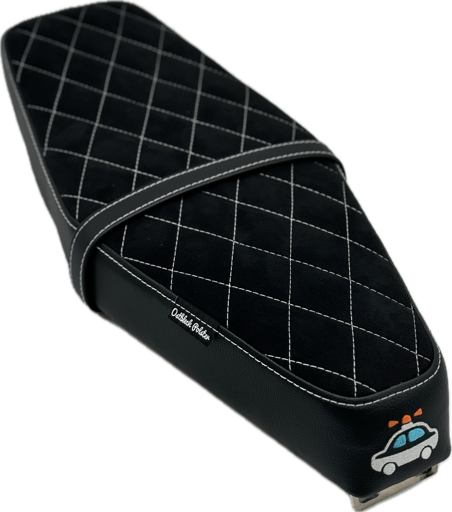 Simson Sitzbank V1 Alcantara Raute Polizei (mit Soziusgurt)